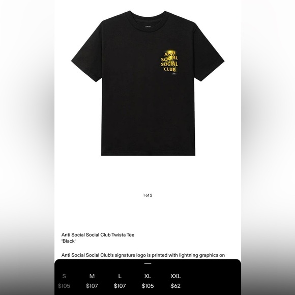 Anti Social Social Club Twista Tee - Picture 2 of 6
